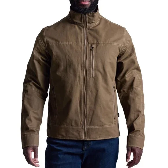 KUHL Burr Canvas Jacket Patina Dye Men's Style 1052 Dark Khaki - Picture 8 of 9